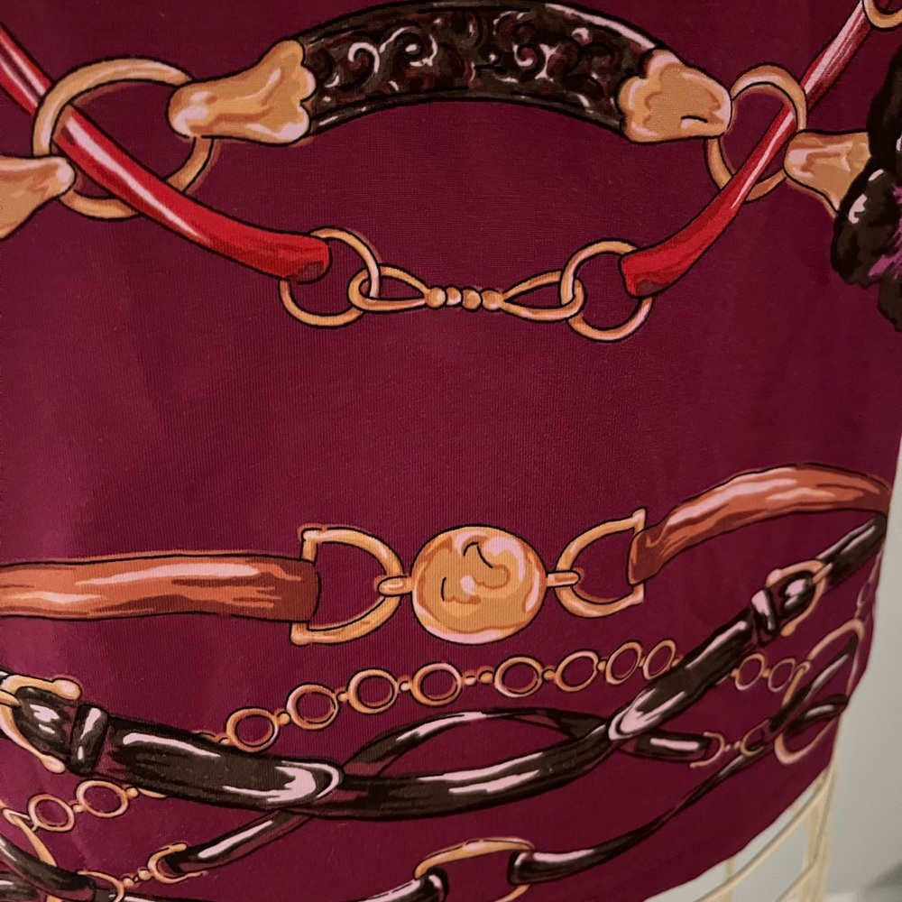 Chic Purple Chain Print Top Size M - Picture 6 of 7